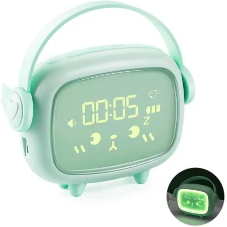 Wake Up Light Alarm Clock with Snooze and Sunrise Simulation - Modern Digital Clock with Natural Light and Sounds to Wake You Up Gently and Gradually - Ideal for Heavy Sleepers and Kids