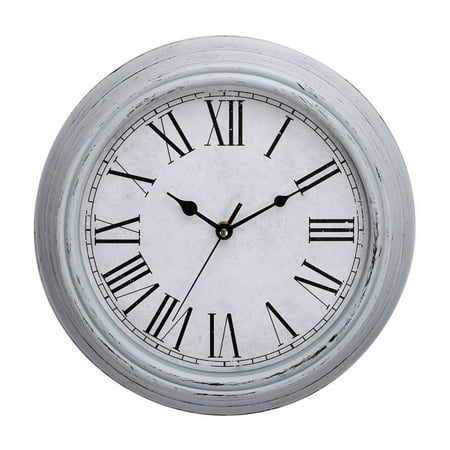 Wall Clock - Silent Non-Ticking 12 Inch Wall Clocks Battery Operated - Modern Style Plastic Clock Decorative For Kitchen,Home,Bedrooms,Office,Grey