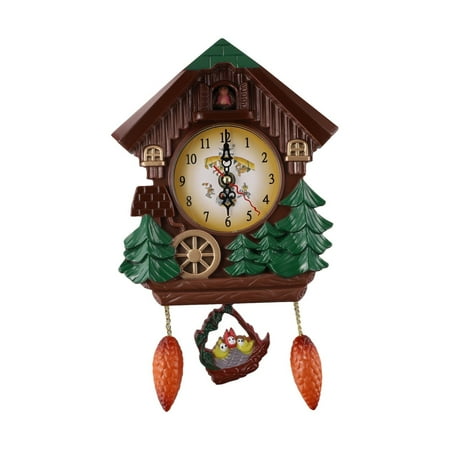 Wall Clock Chalet Tabletop Wall Sound Cuckoo Clock Tree House Clock Office Decor