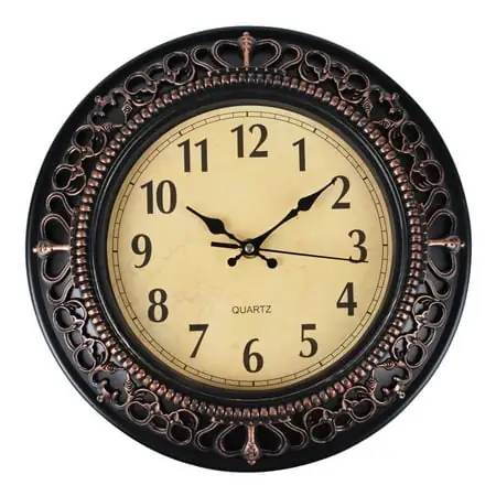 Wall Clock for Living Room Decor Battery Operated,12 Inches Round Silent Non Ticking Clock for Living Room Kitchen Home Office