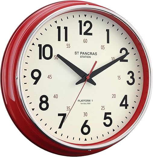 Wall Clock Metal 12.4