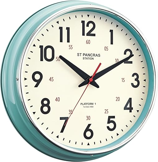 Wall Clock Metal 12.4