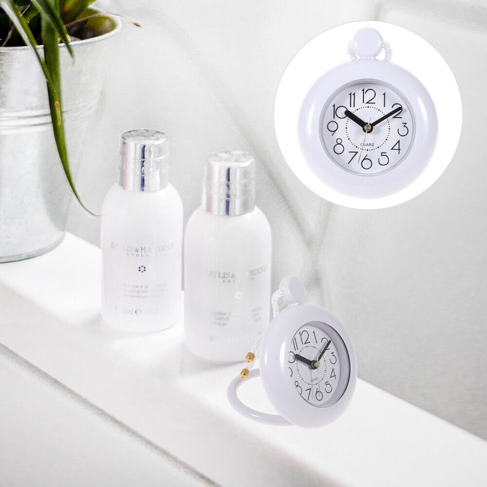 Wall Clocks Bathroom Waterproof Hanging Decor Battery Powered Office