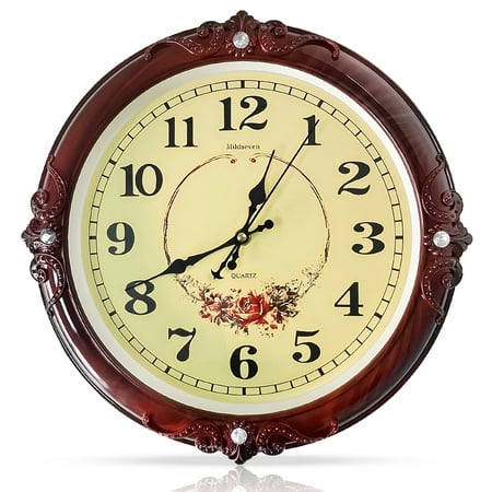 Wall Clocks Battery Operated for Living Room Kitchen 13 Silent Vintage Wall Clock for Home Bedroom