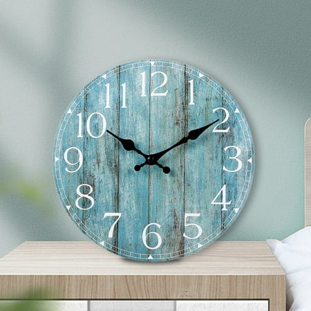 Wall Clocks Battery Operated Silent Non-Ticking, Vintage Round Clock Decorative for Home Kitchen Living Room Office Bathroom Bedroom