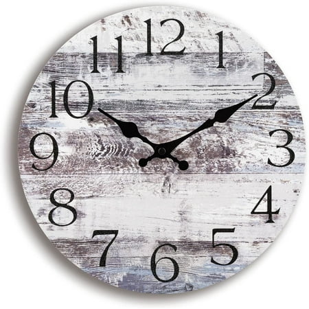 Wall Clocks Battery Operated Silent Non-Ticking, Vintage Round Clock Decorative for Home Kitchen Living Room Office Bathroom Bedroom