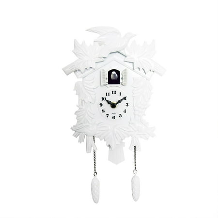 Walplus 14.5 x 7.9 White Vintage Quartz Cuckoo Clock