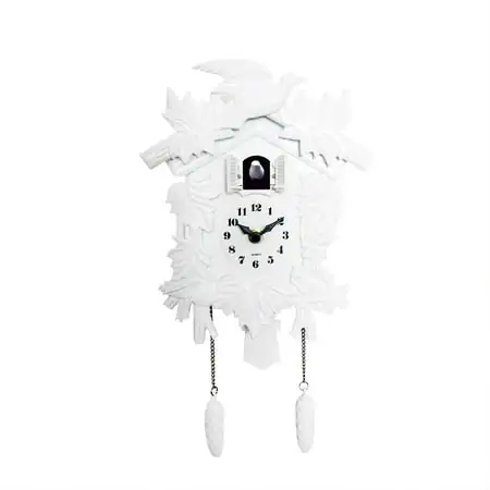 Walplus 14.5 x 7.9 White Vintage Quartz Cuckoo Clock