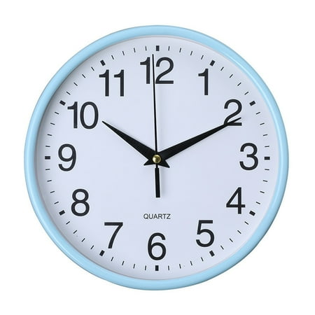 Waroomhouse Wall Clock Trendy Wall Clock Round Wall Clock Style High-precision Battery Operated Easy-to-read Non-ticking Quartz Clock for Wall Decor