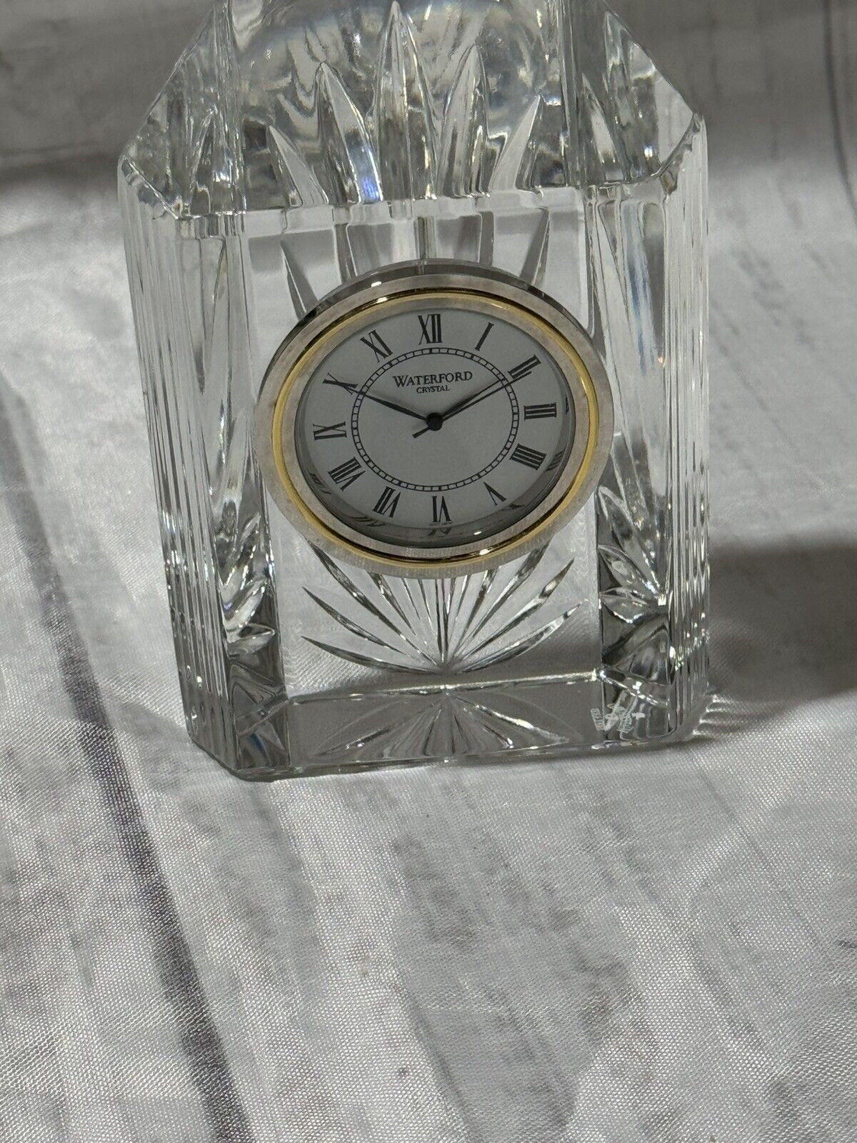 Waterford Ireland Crystal Mantel Standing Clock Heavy Crystal By Waterford