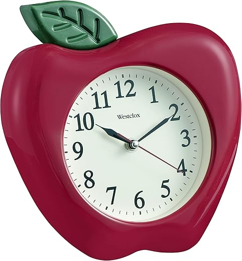 Best Red Apple Wall Clocks