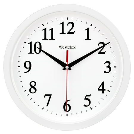 Westclox 9.75 Basic White Analog QA Wall Clock