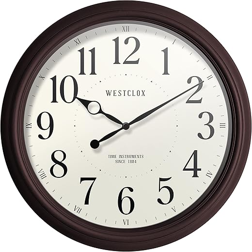 Westclox Analog 20 Quartz Accurate Woodgrain Finish Wall Clock