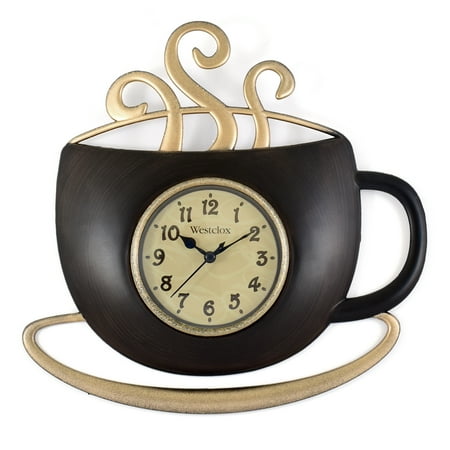 Westclox Brown Analog QA 12.5 Coffee Shape Wall Clock