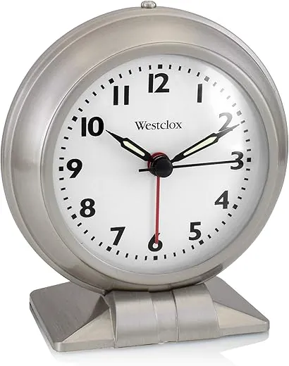 Westclox Classic Analog Alarm Clock | Retro Style Old Fashioned Alarm Clock for Heavy Sleepers | Battery Operated, Perfect for Bedside Table, Kitchen, Study Desk, Office