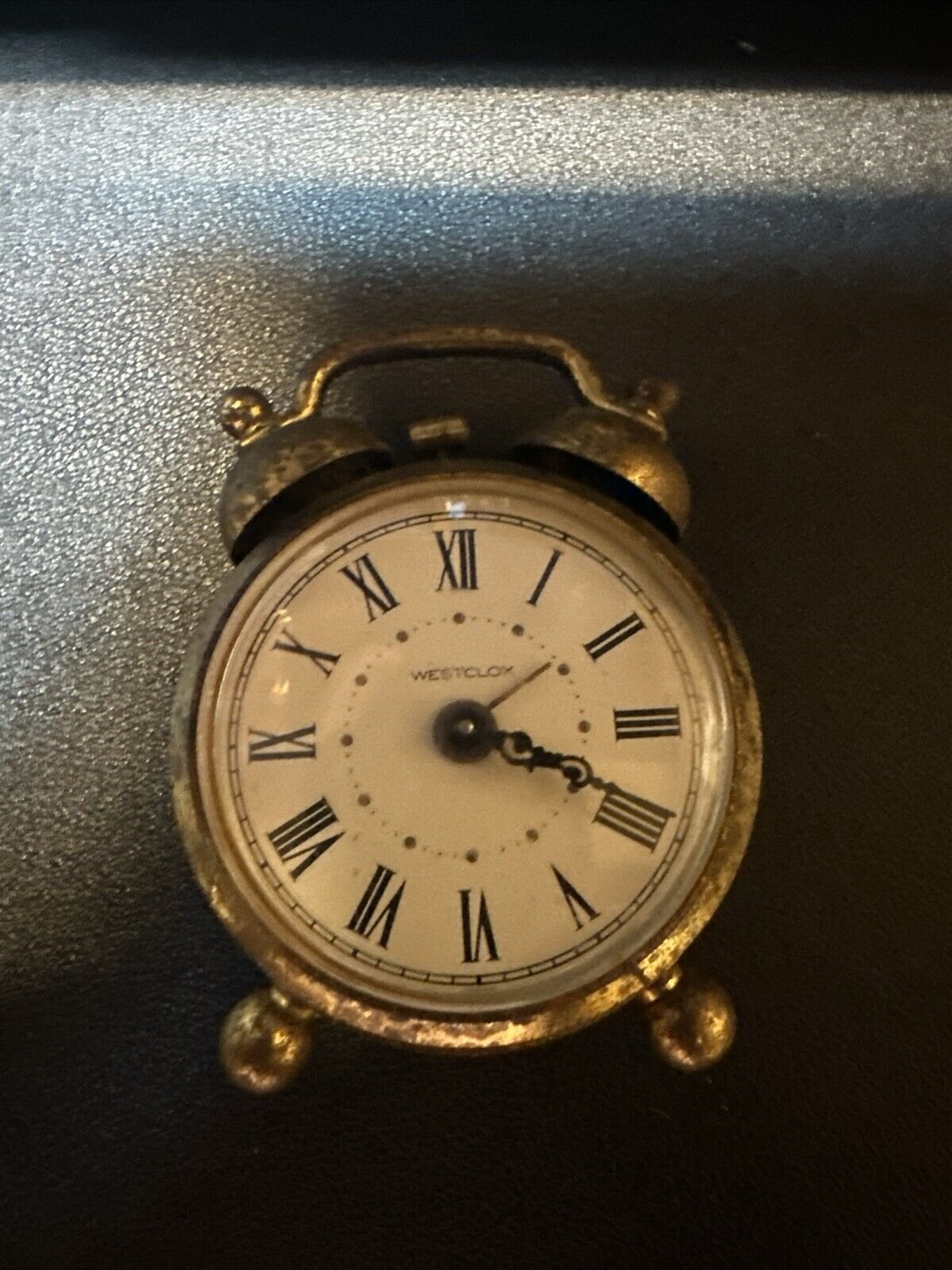 Westclox Vintage Wind-Up Bell Alarm Brass Retired Clock As Is Q