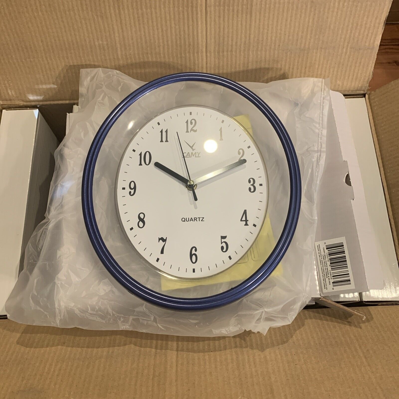 Wholesale lot of 10 Blue Basic Quartz Wall Clocks 10” Oval free shipping