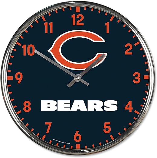 WinCraft Chicago Bears Chrome Wall Clock