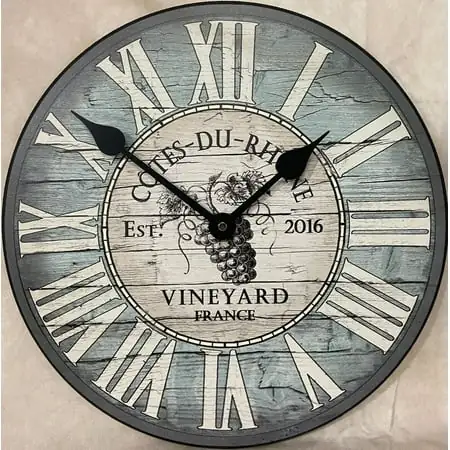 Wine Barrel Blue Hanging Wall Clock | Ultra Quiet Quartz Mechanism | Comes in 8 Size