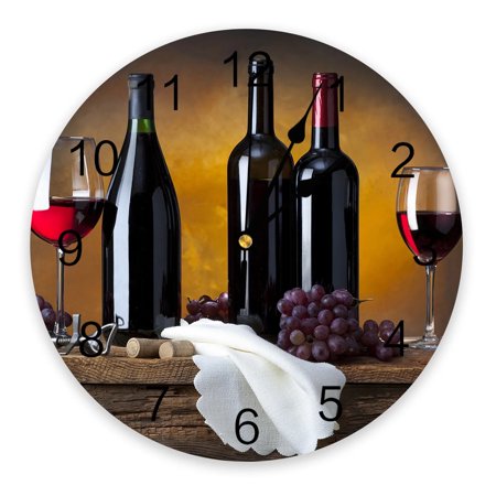 Wine Glass Wine Fruit Clocks Wall Home r Modern Kitchen Room Bedroom Living Room r Wall Clock