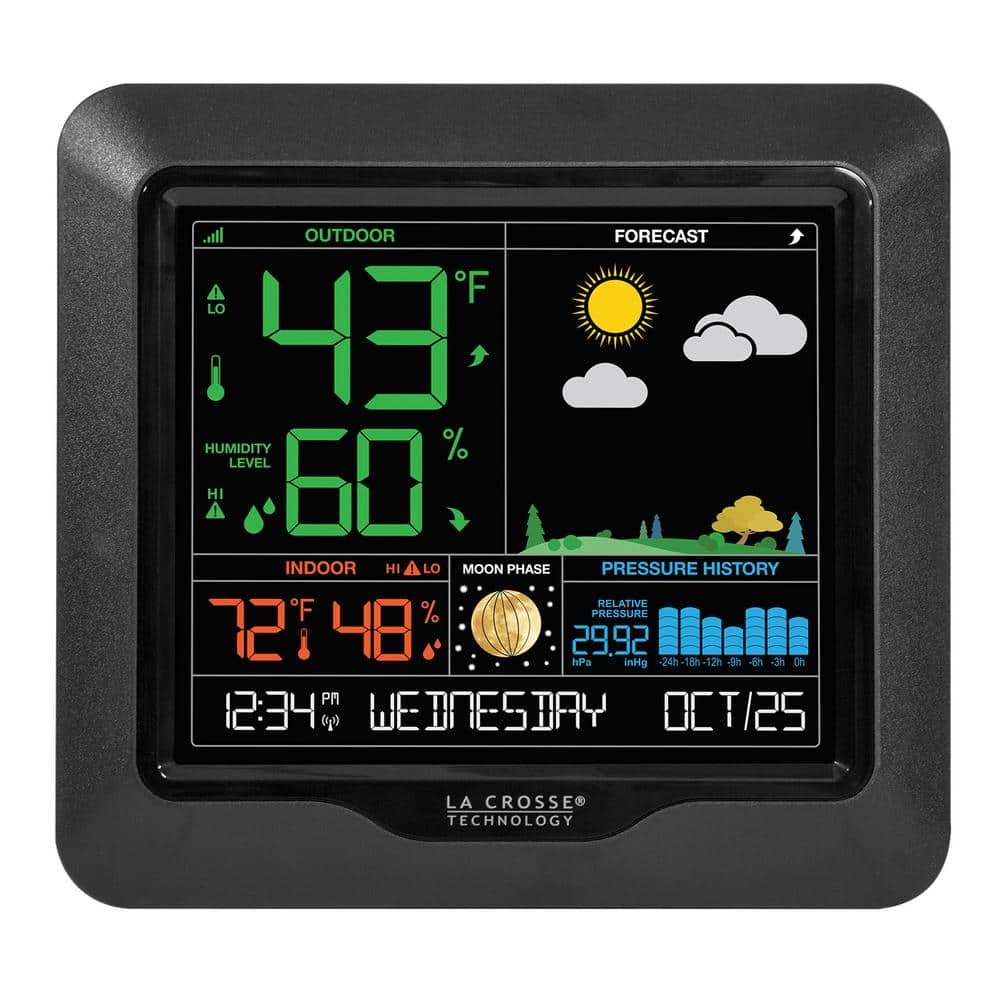 Wireless Color Forecast Station with Pressure Graph