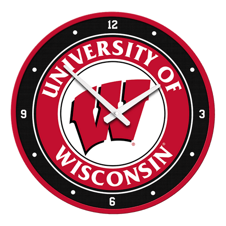 Wisconsin Badgers: Modern Disc Wall Clock