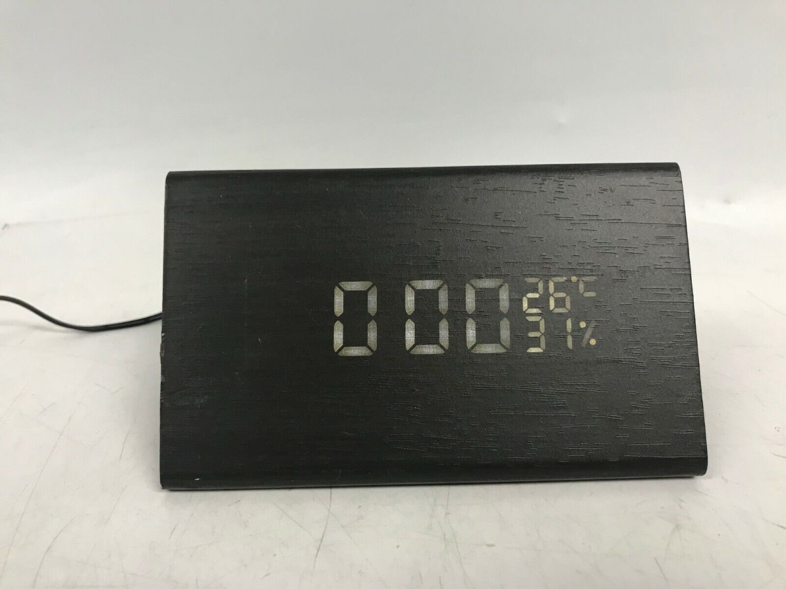 Wood Block Alarm Clock With Power Cord