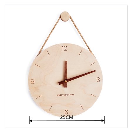 Wooden Sling Creative Wall Clock Nordic Japanese Hot-selling Clocks Home Living Room Clock Decoration Wall Clock