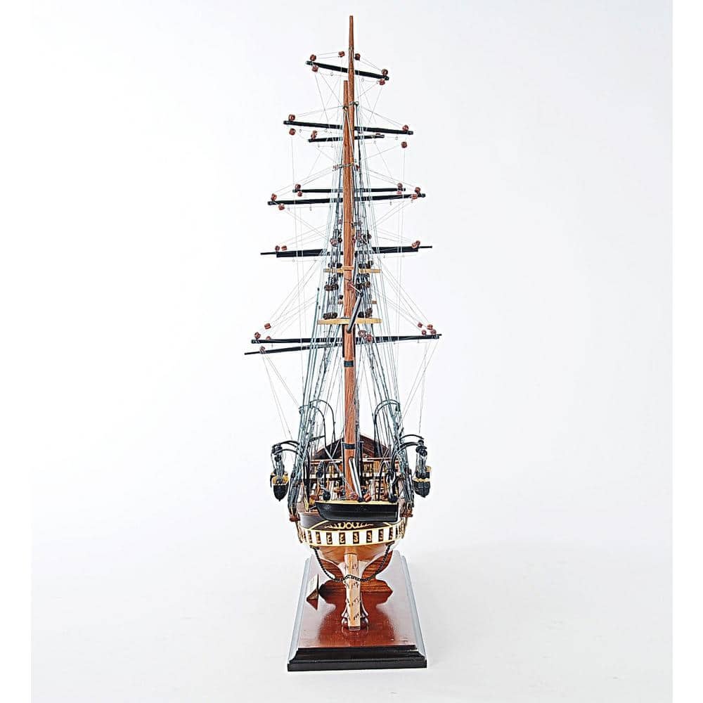 Wood Hand Painted Boat Decorative Sculpture