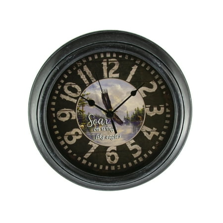 Woodland Creek 'Soar on Wings' Eagle In Flight Decorative 9-1/2 Wall Clock