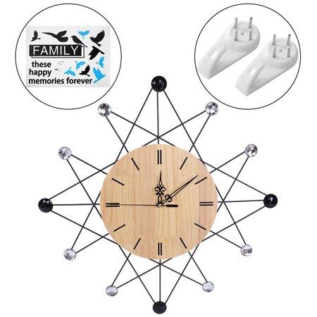 Wrought Iron Wall Clock - Elegant Decorative Timepiece for Living Room or Bar