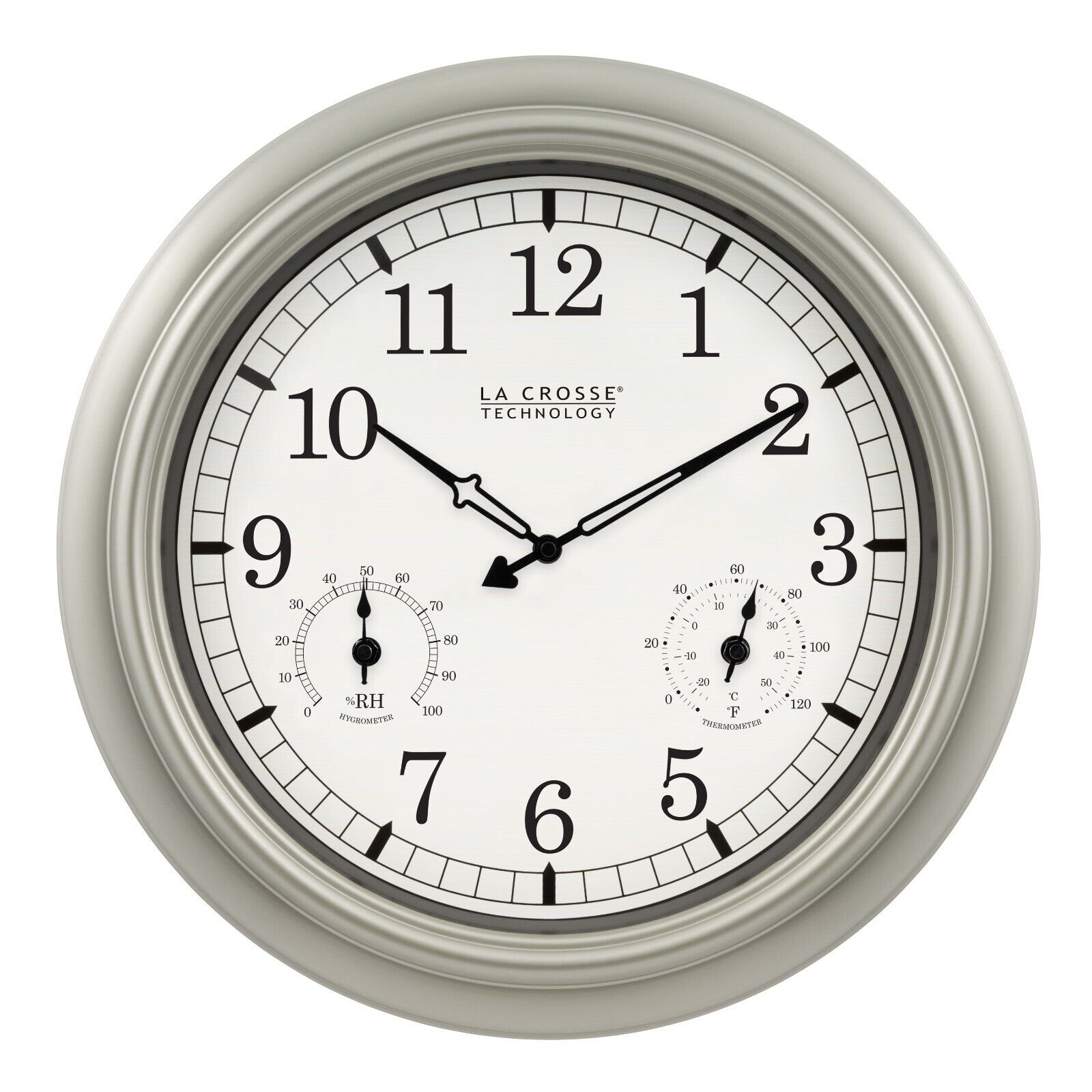 WT-3181PL-Q La Crosse Technology 18" Indoor/Outdoor Quartz Analog Wall Clock NIB