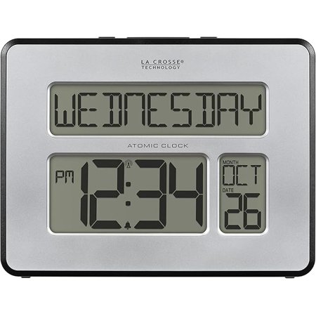 WWVB Digital Wall Clock with Indoor Temp