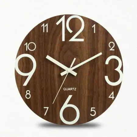 XGNGAN Wooden Wall Clock Luminous Number Hanging Clocks Quiet Dark Glowing Wall Clocks Modern Watches Modern Christmas Gift