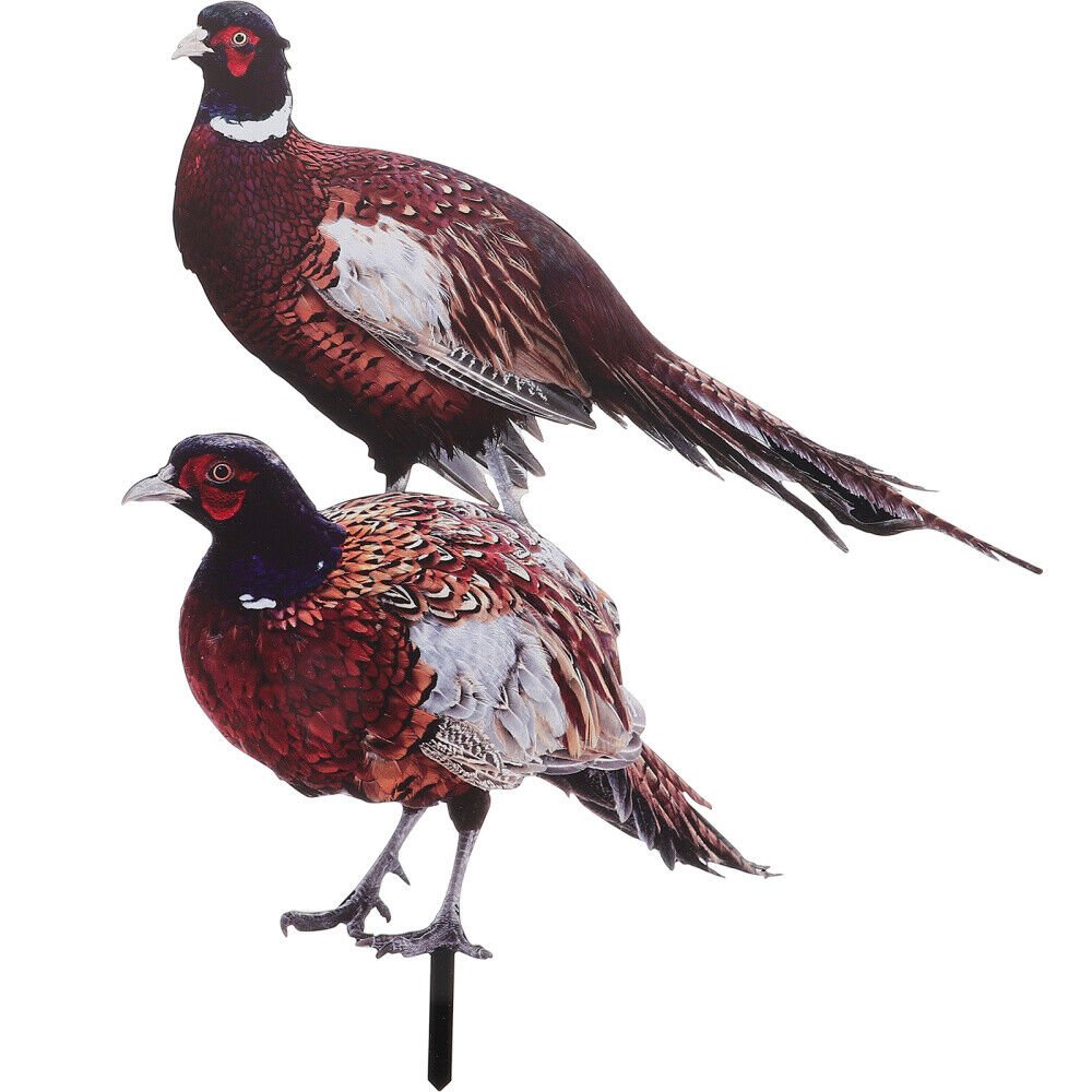 YARNOW 2pcs Acrylic Pheasant Garden Statues for Outdoor Decor-UK