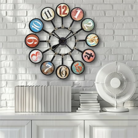 Yosemite Home Decor Coastal Metal Bubble Wall Clock in Multi-Color