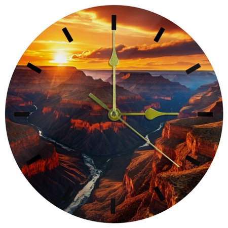 YZUOUZY Bathroom Wall Decor,Large Wall Clock,Acrylic Wall Clocks,View Arizona Usa Grand Canyon