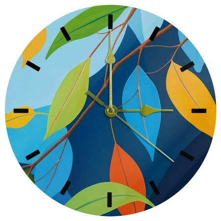 YZUOUZY Wall Decor,Large Wall Clock,Acrylic Wall Clocks,Abstract Art Colorful Modern Art