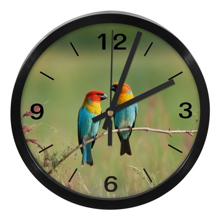 YZUOUZY Wall Decor Living Room,Outdoor Clock,PP Plastic Classroom Decorations,Wild Animals Birds Wild