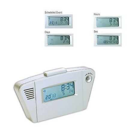 ZHI-22 10-AC124 Digital Event Countdown Desk Alarm Clock Silver