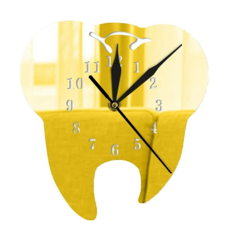 Zynic Timers 3D Creative Creative Teeth Acrylic Mirror Wall Clock Home Decoration Wall Clock Home & Garden