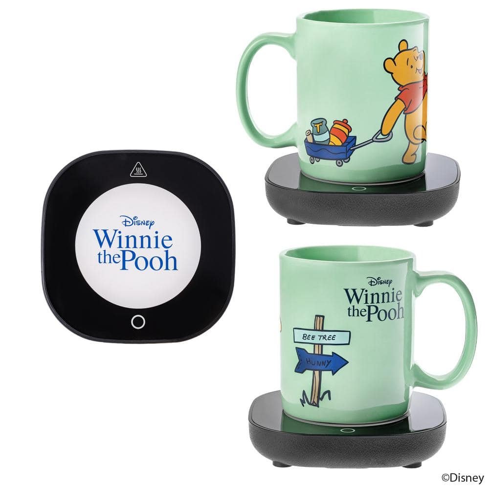 Disney Winnie the Pooh Green Single-Cup Coffee Mug with Mug Warmer