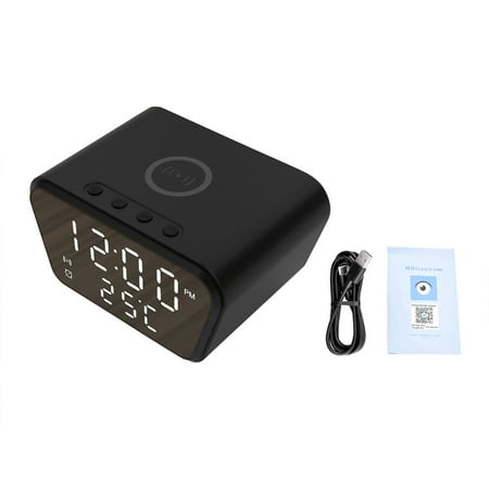 1080p Full Hd Wifi Mini CameraMotion Detection Clock Camcorder Wireless Charging Alarm Camera Clock,Smart Reminders with Smartphone Connection,128GB