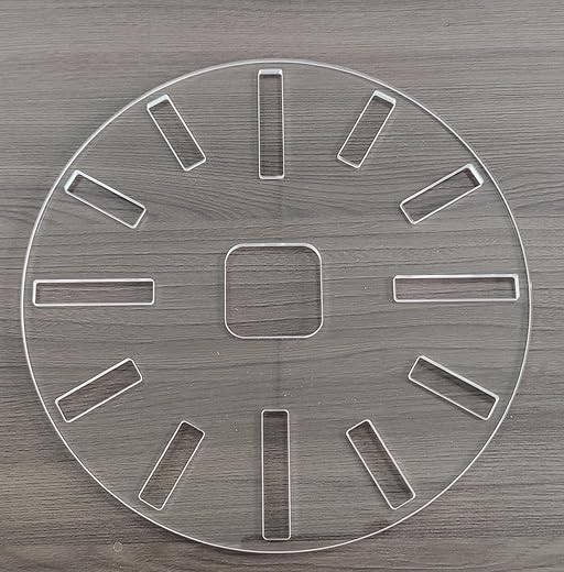 10 Calibre Clock Template Handle Router Template Woodworking 1/4'' Thick DIY Clock Board with Dials Acrylic Inlay Clock Template