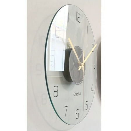 11 Inch Modern Ultra-thin Wall Clock Simple Round Shape Digital Clock