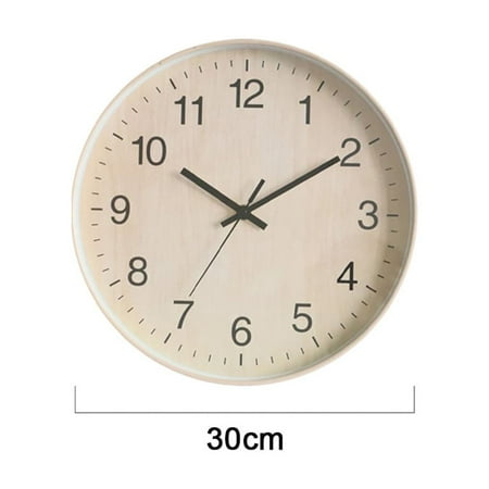 12-inch wood-like wall clock brushed creative watch modern simplicity