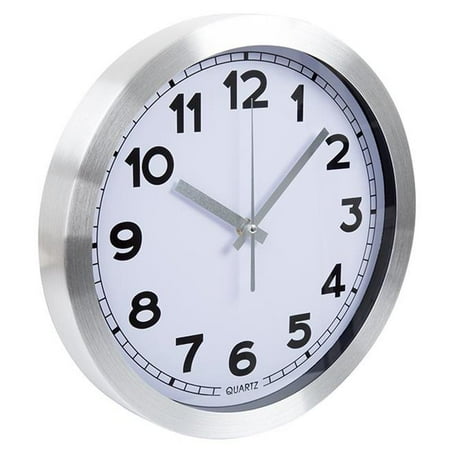 12 in. Brushed Aluminum Wall Clock