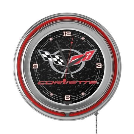 14 in. Black Corvette C5 Neon Wall Clock