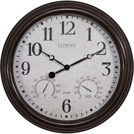 15 Indoor/Outdoor Clock with Temperature and Humidity - INT