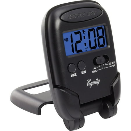 1PACK La Crosse Technology Equity LCD Travel Alarm Clock